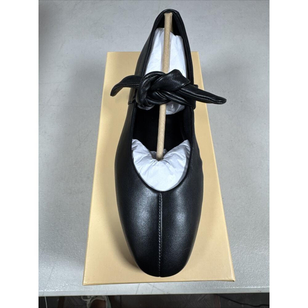 Women's 9.5 Jewel Badgley Mischka Taylore Round Toe Mary Jane Flats Black Matte - Picture 3 of 4